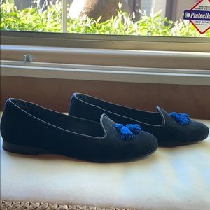 CHATELLES PARIS Black suede flats